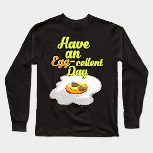 Egg-cellent Day Retro Games 8 Bit 80's 90's Attire Long Sleeve T-Shirt